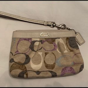 Coach Multicolor Logo Wristlet